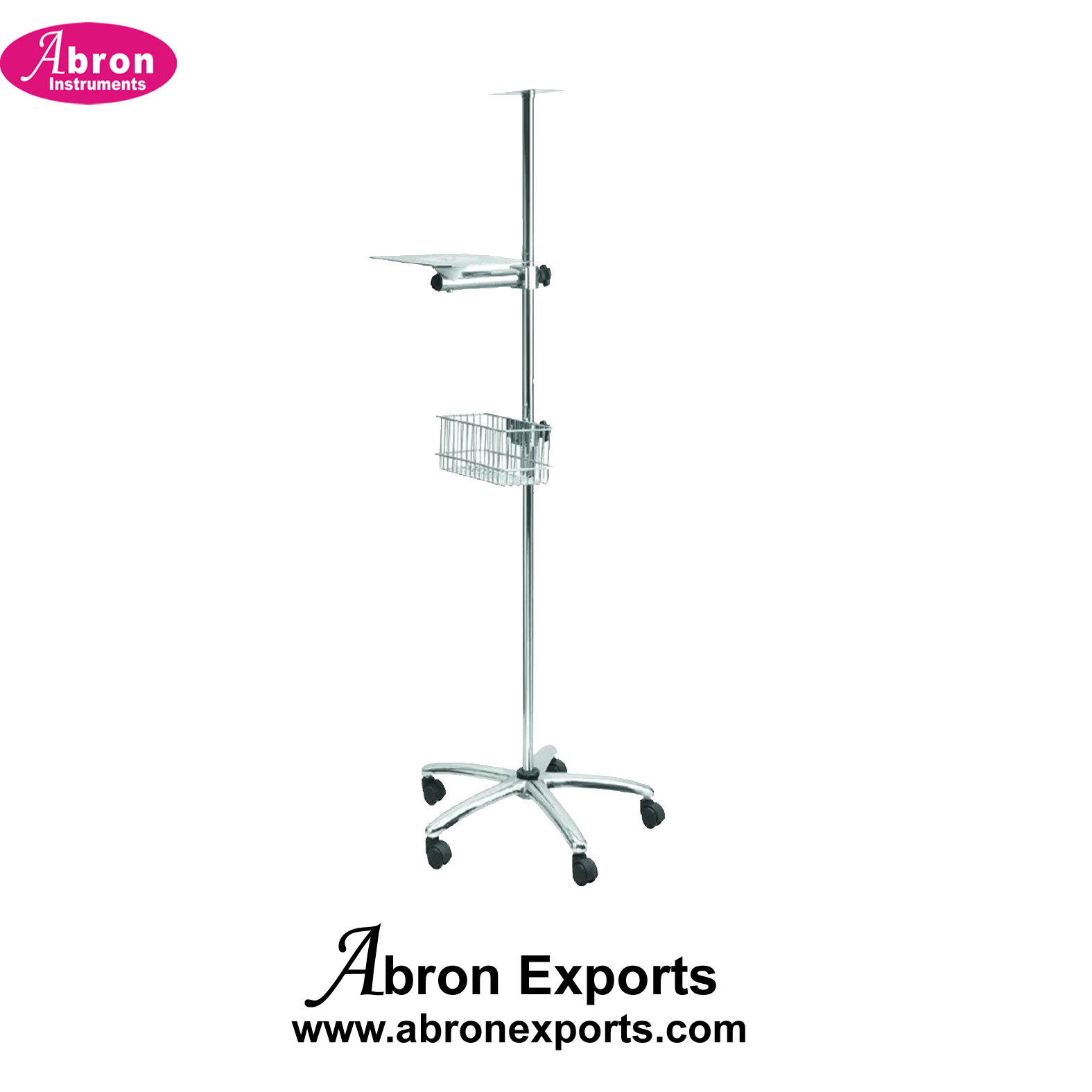 Patient Monitor ECG LCD Trolley roll Stand with wheels Hospital Nursing Home Abron ABM-2552STW 